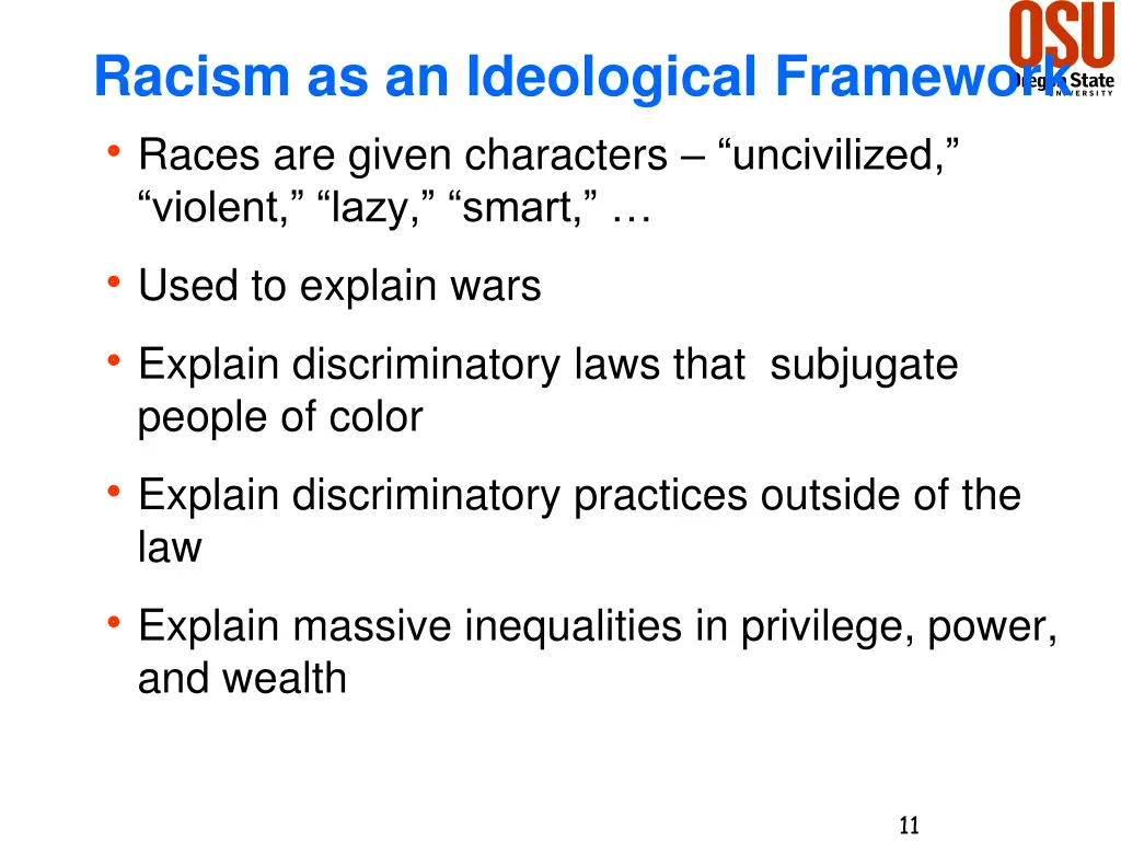 racism as an ideological framework