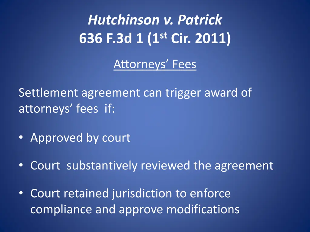 hutchinson v patrick 636 f 3d 1 1 st cir 2011