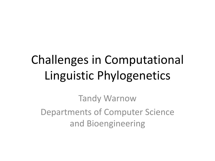 challenges in computational linguistic