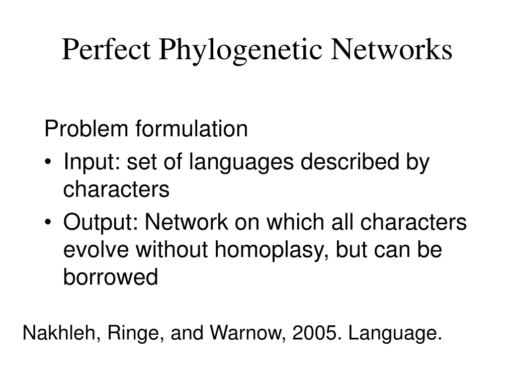 perfect phylogenetic networks