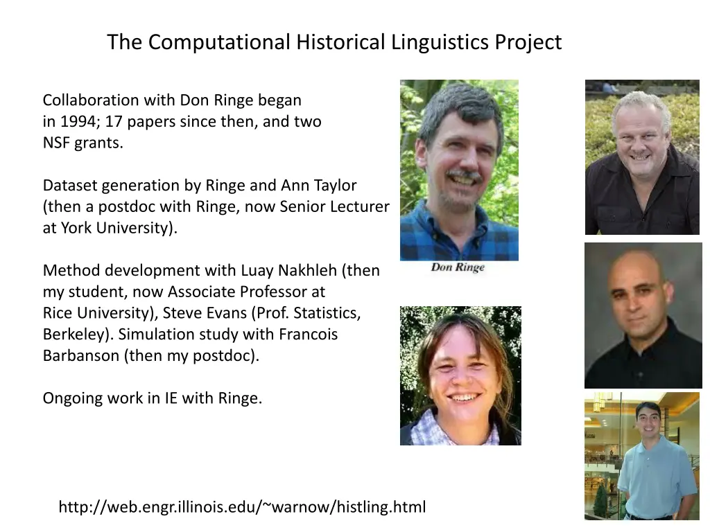 the computational historical linguistics project