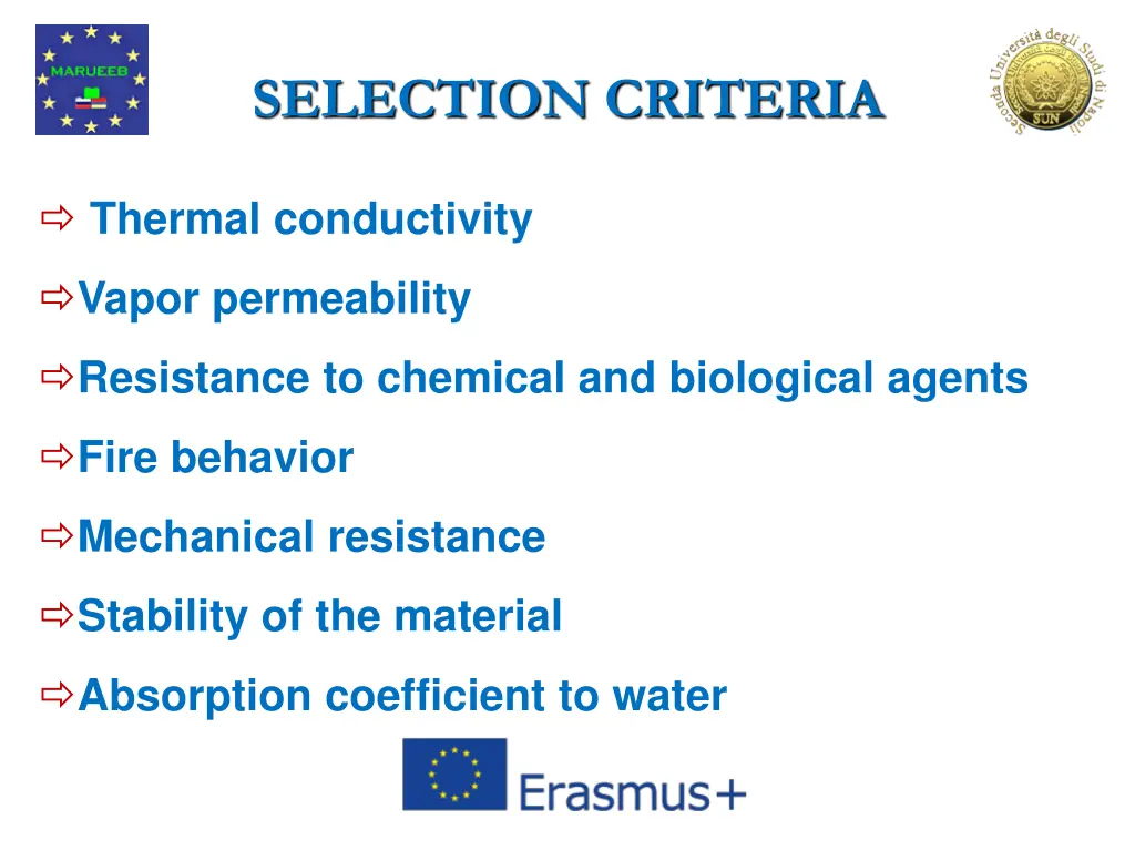 selection criteria