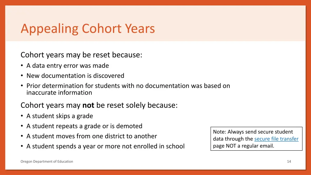 appealing cohort years