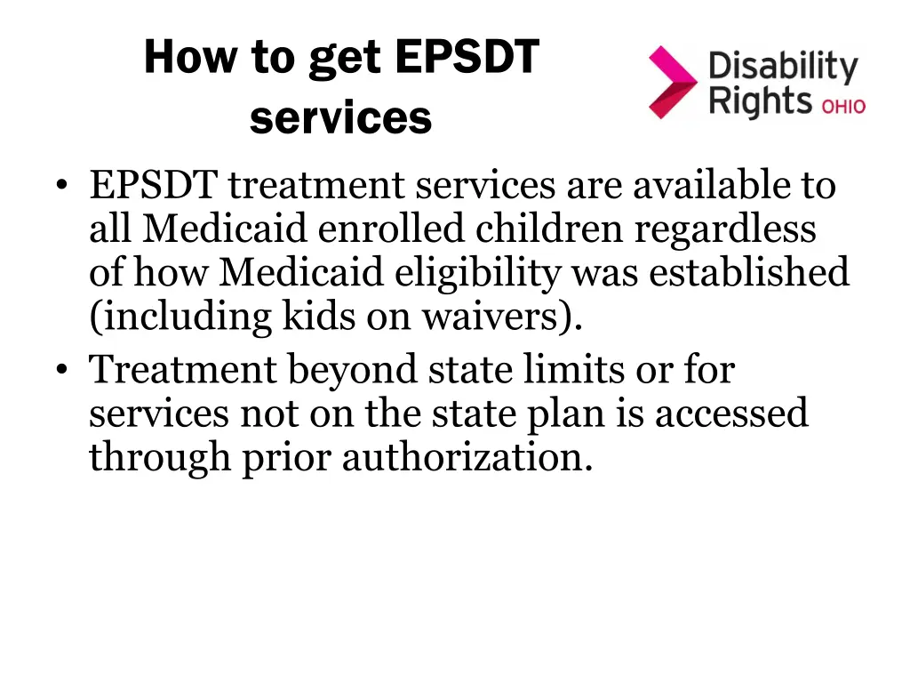 how to get epsdt services epsdt treatment