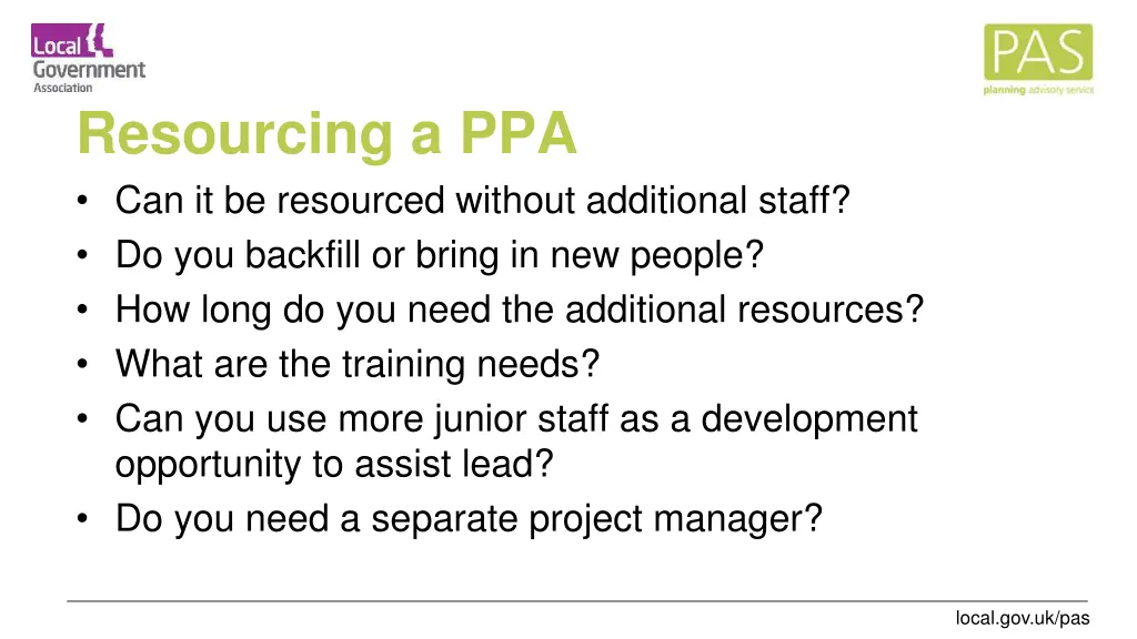 resourcing a ppa can it be resourced without