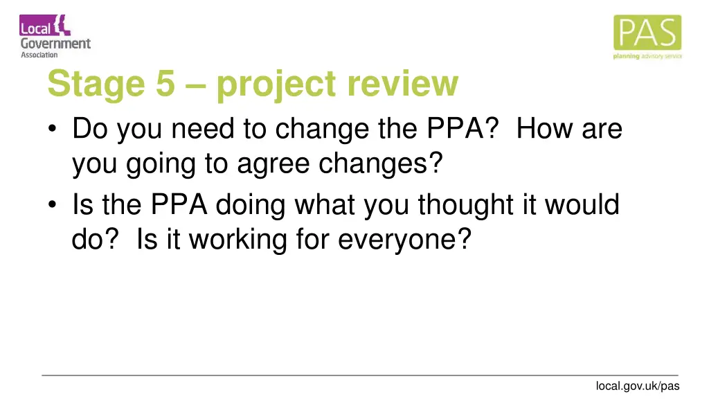 stage 5 project review do you need to change