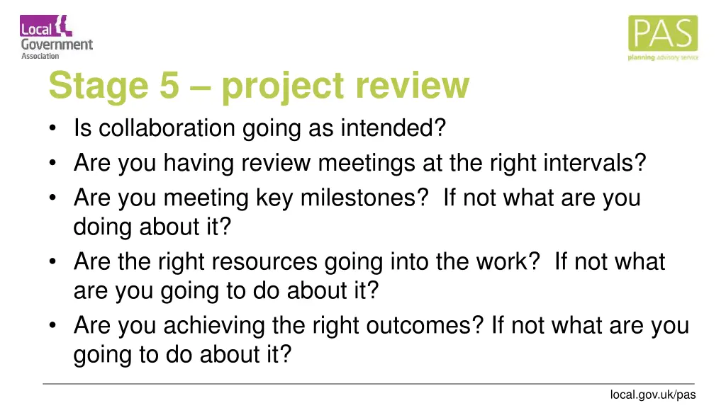 stage 5 project review is collaboration going