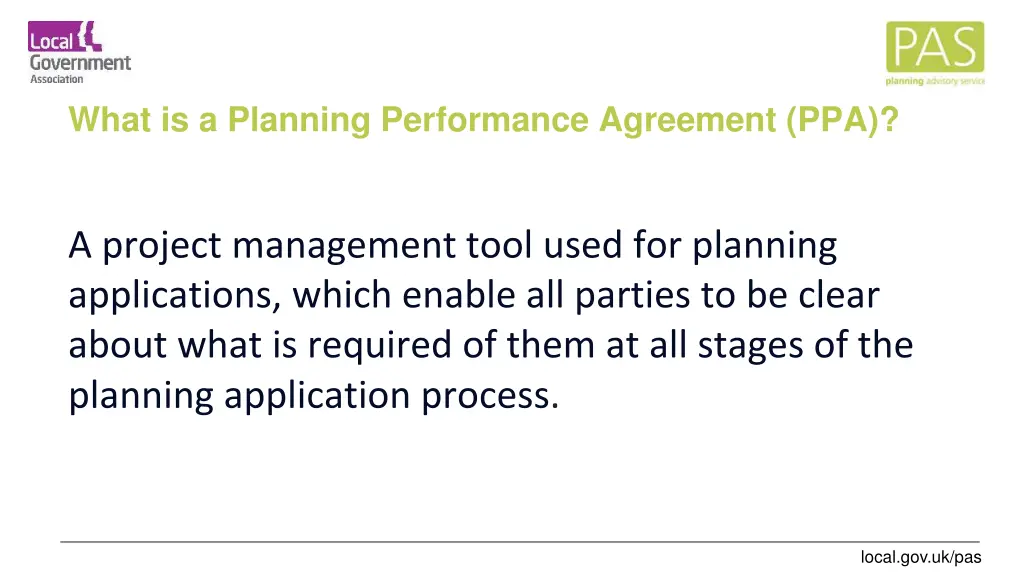 what is a planning performance agreement ppa