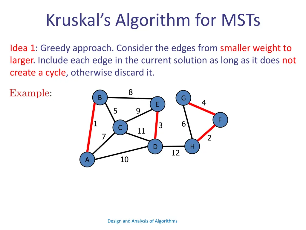 kruskal s algorithm for msts 4