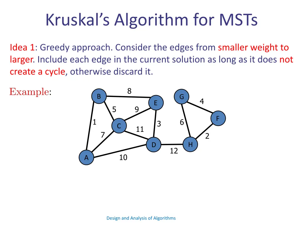 kruskal s algorithm for msts