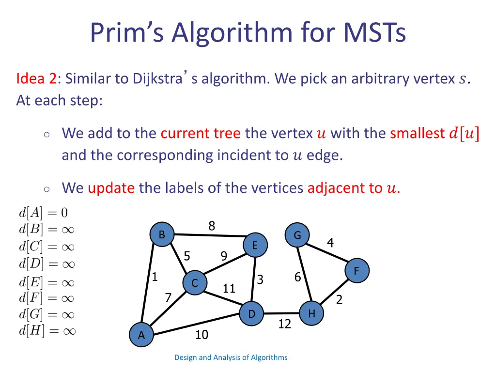 prim s algorithm for msts 1