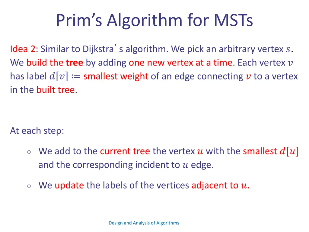 prim s algorithm for msts