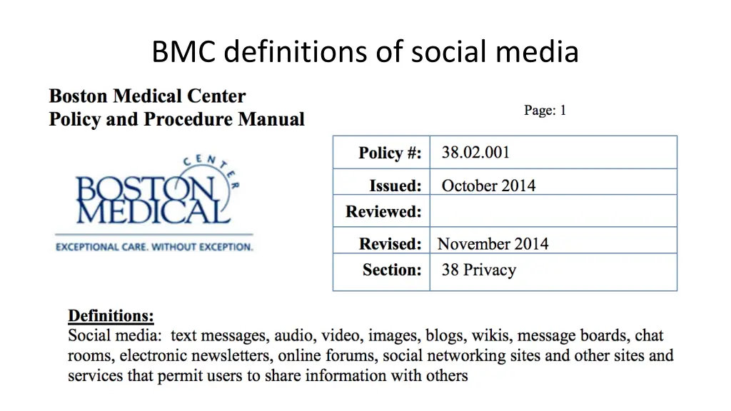 bmc definitions of social media