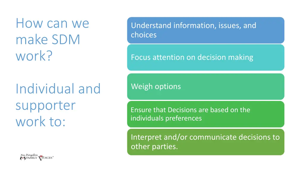 how can we make sdm work