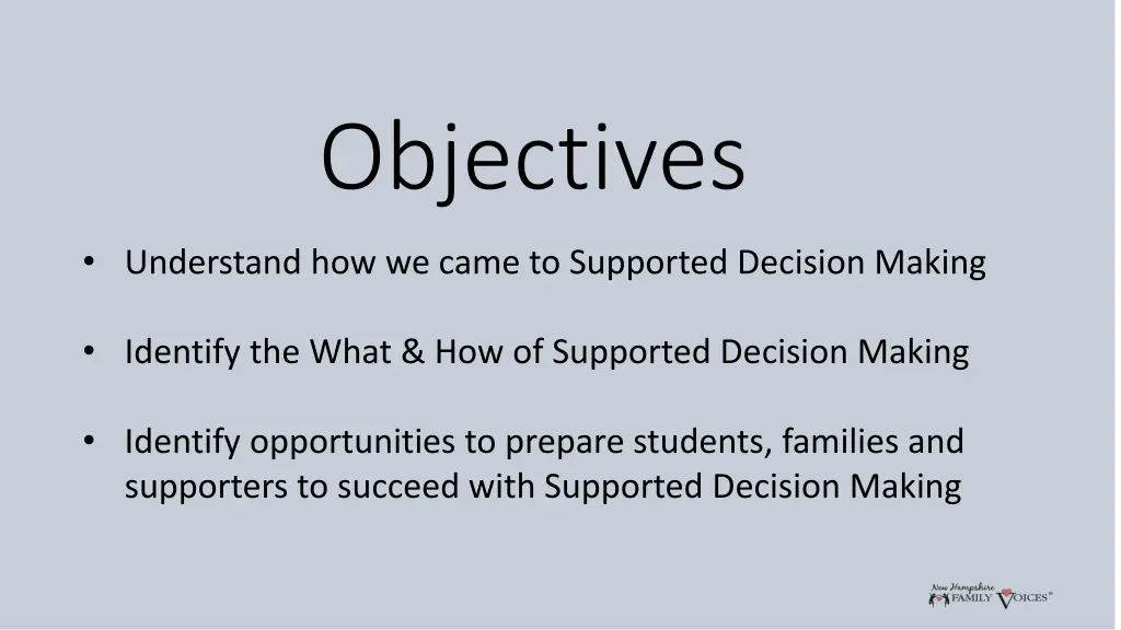 objectives