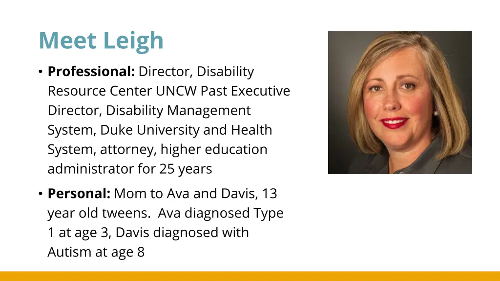 meet leigh professional director disability