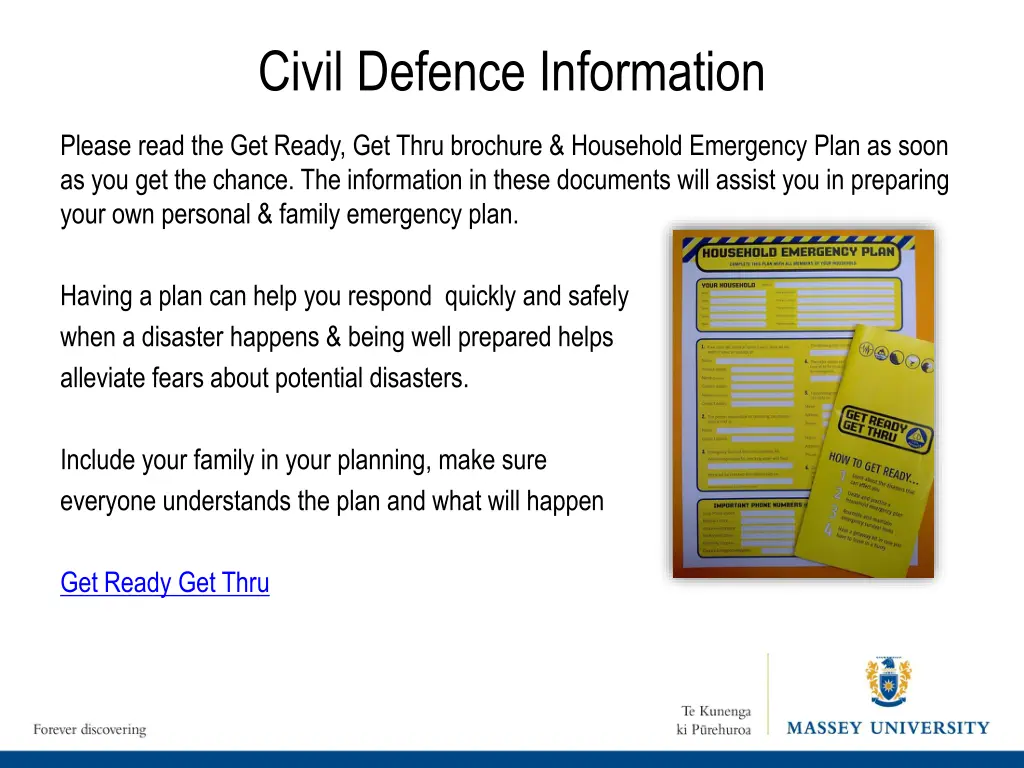 civil defence information