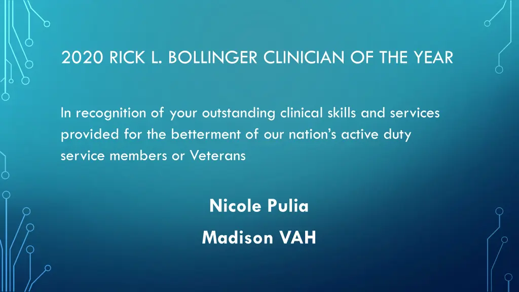 2020 rick l bollinger clinician of the year