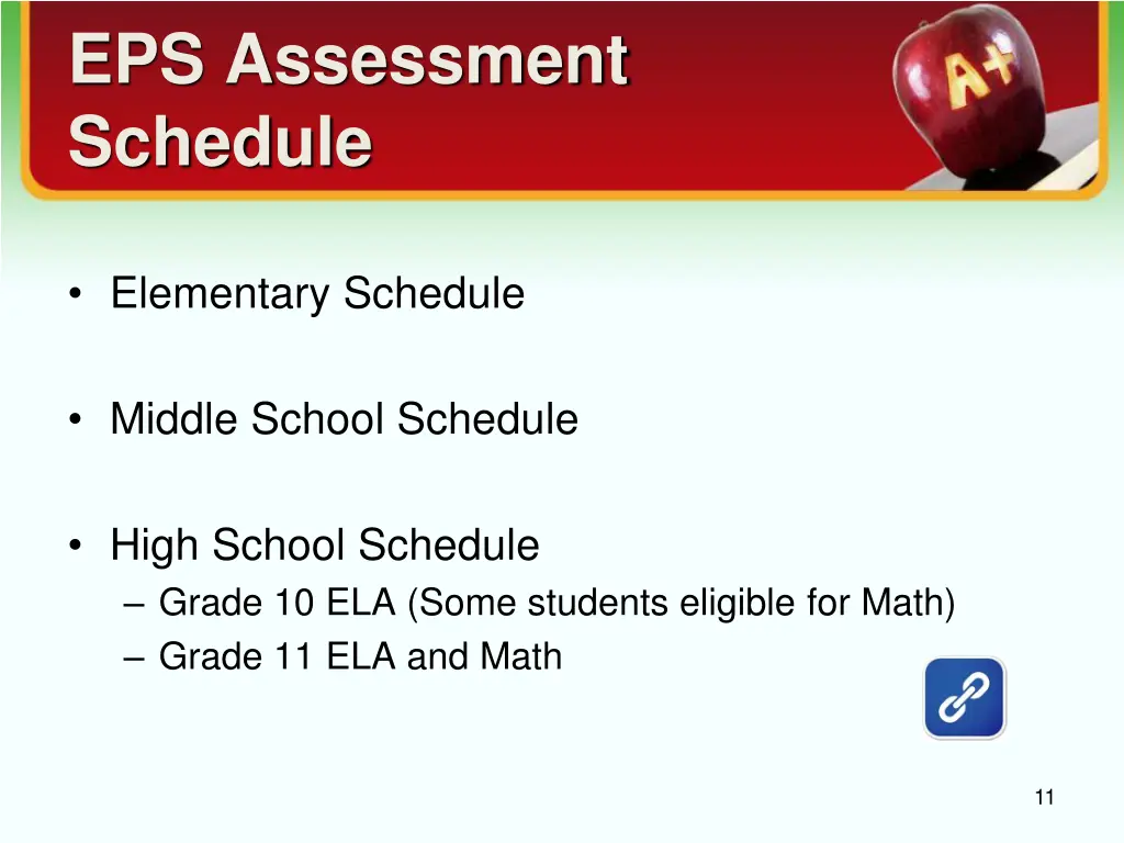 eps assessment schedule