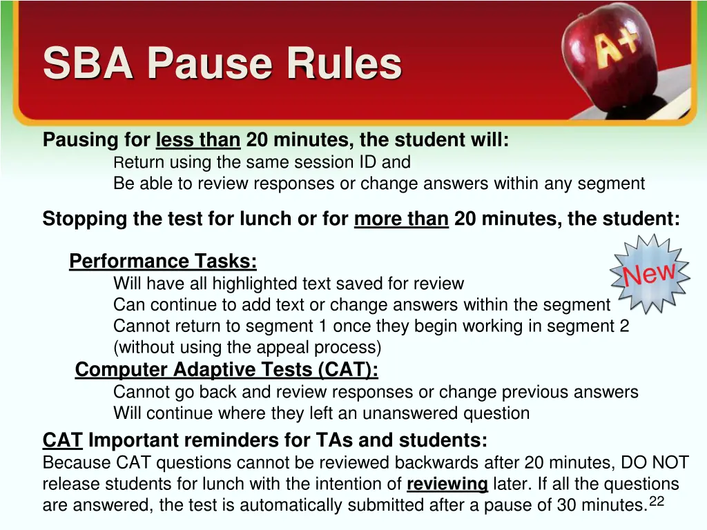 sba pause rules