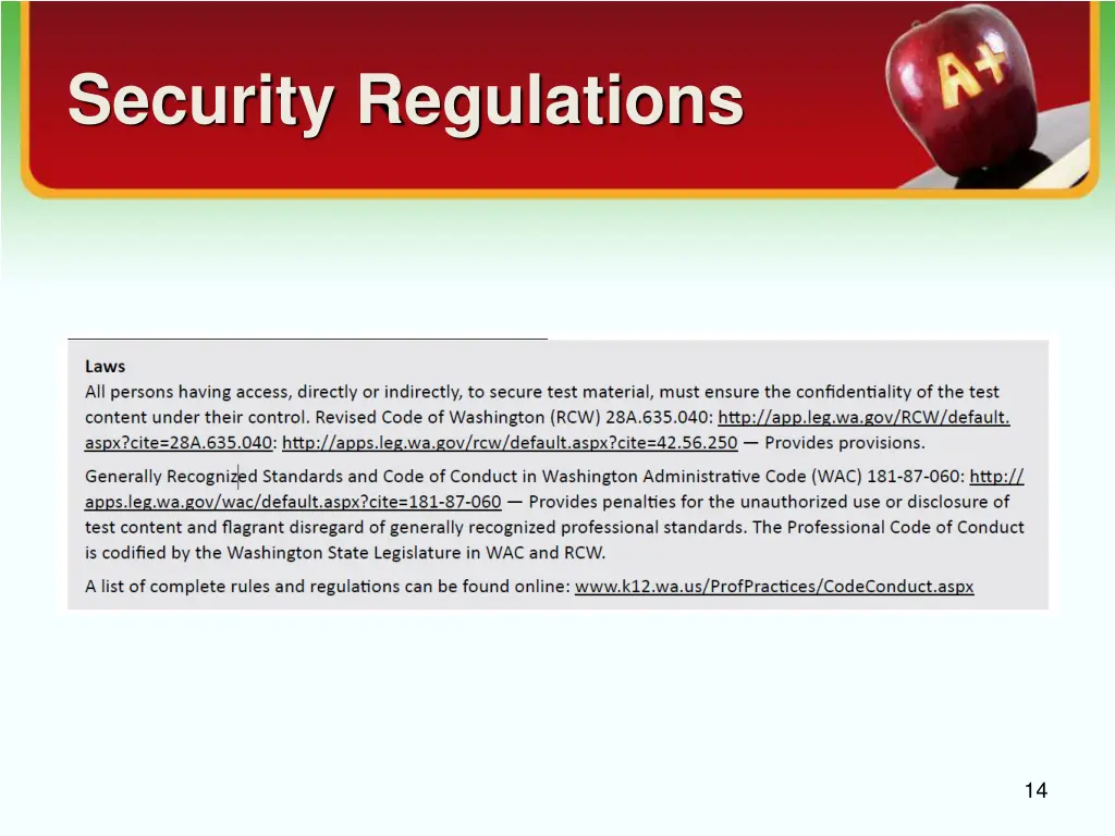 security regulations