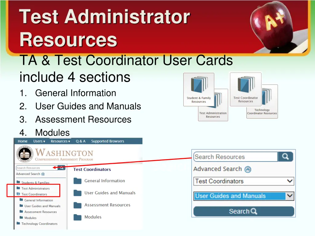 test administrator resources