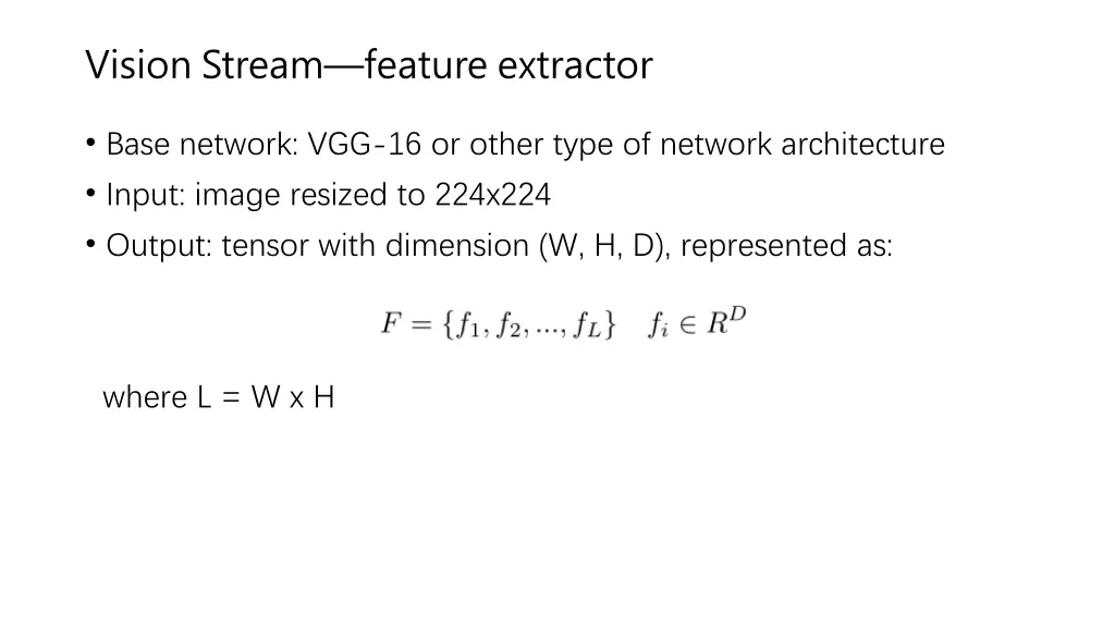 vision stream feature extractor