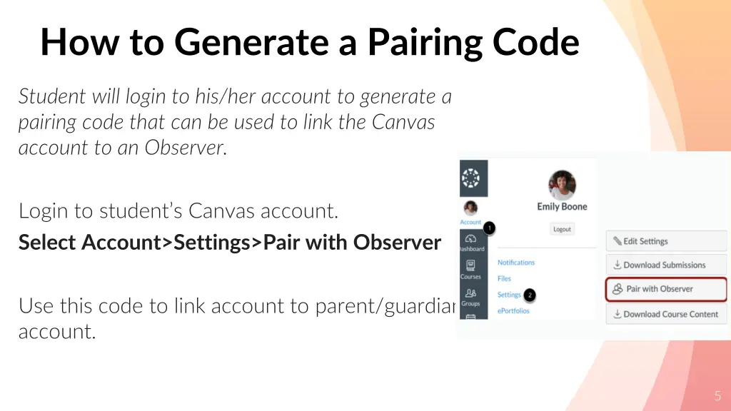 how to generate a pairing code