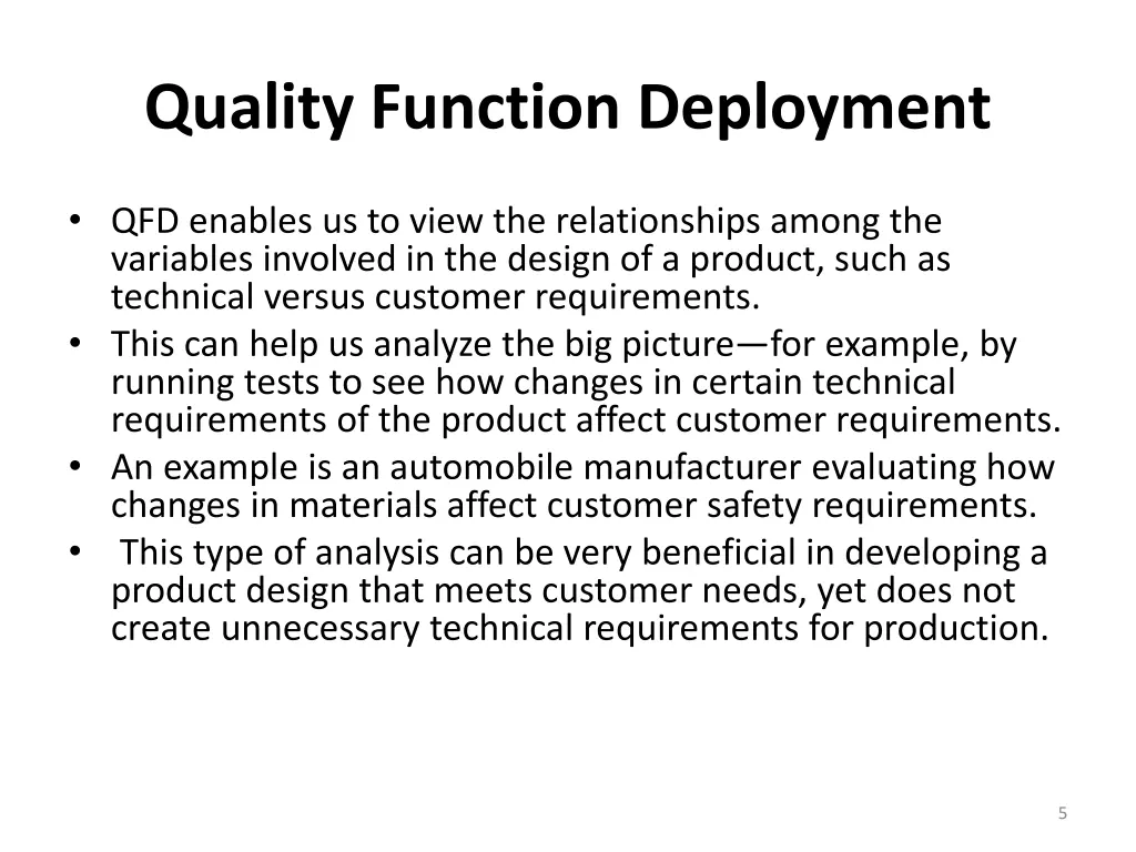 quality function deployment 2