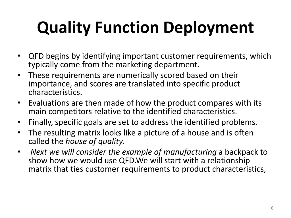 quality function deployment 3