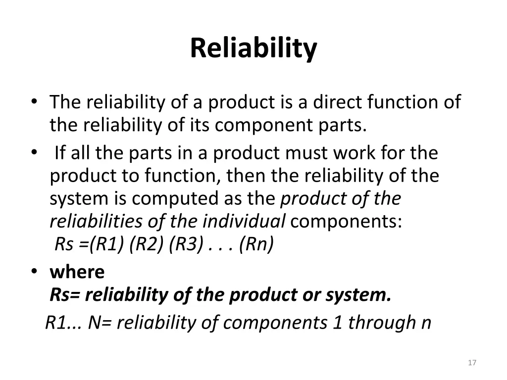 reliability 2