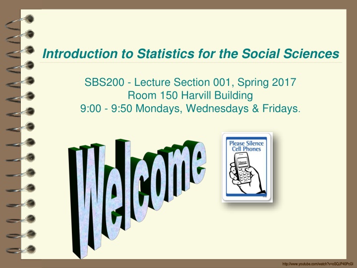 introduction to statistics for the social sciences