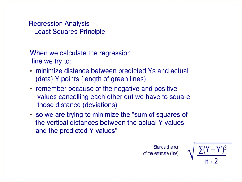 regression analysis least squares principle