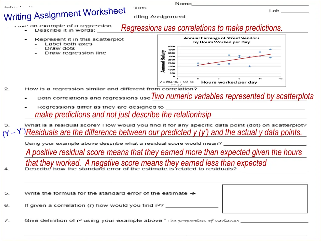 regressions use correlations to make predictions 1