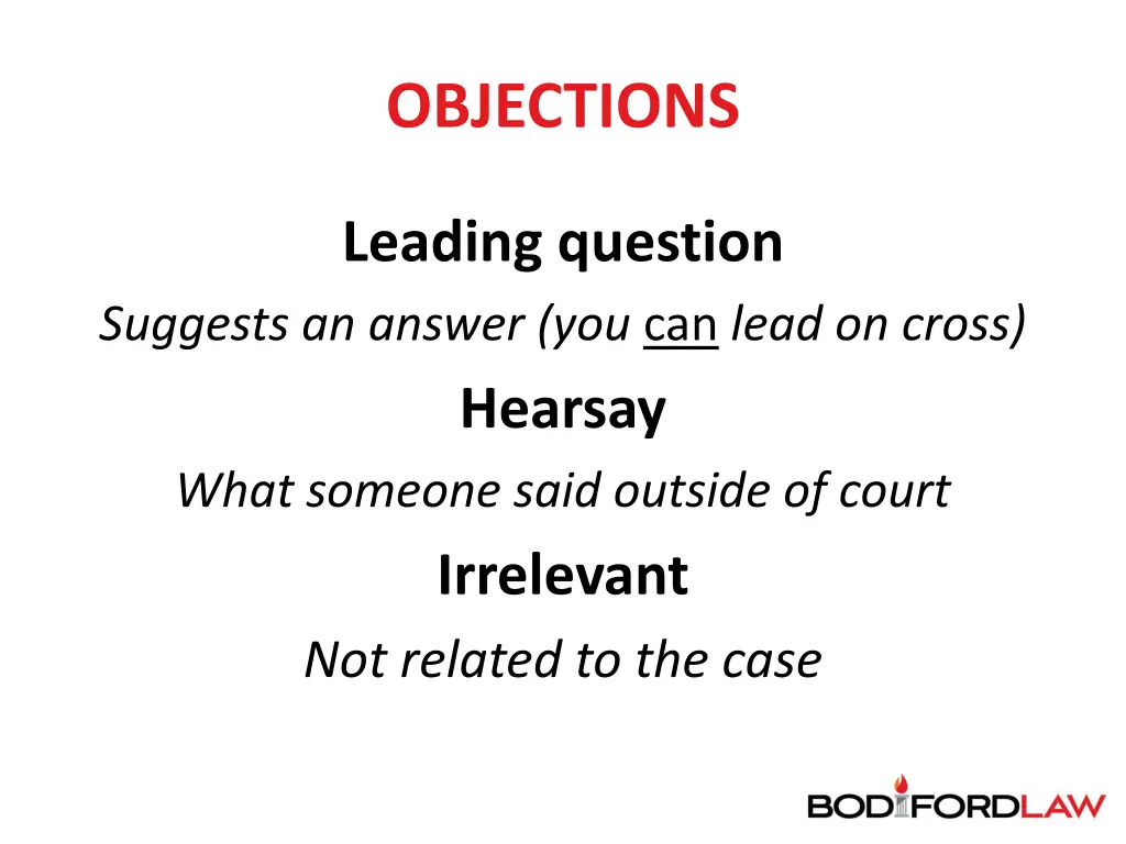 objections