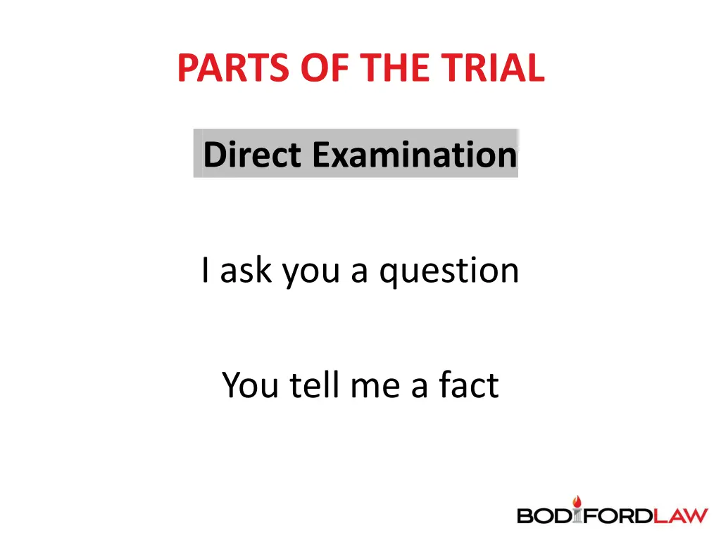 parts of the trial 1