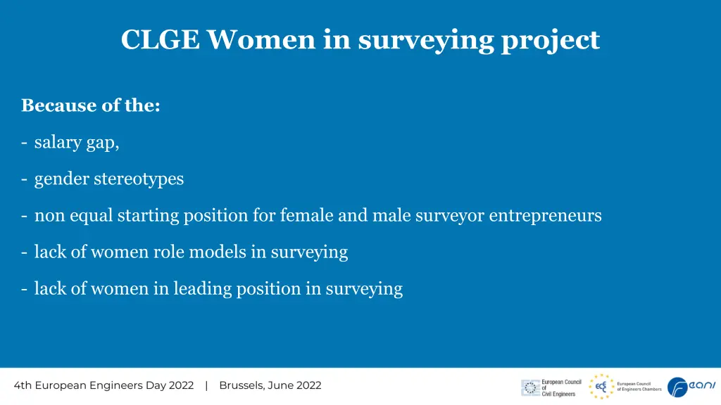 clge women in surveying project