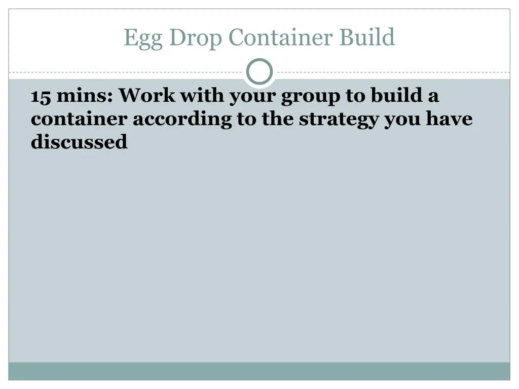 egg drop container build