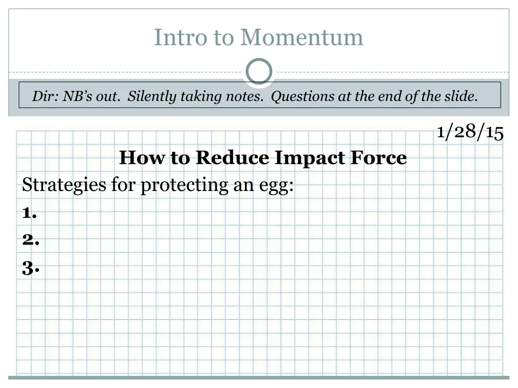 intro to momentum