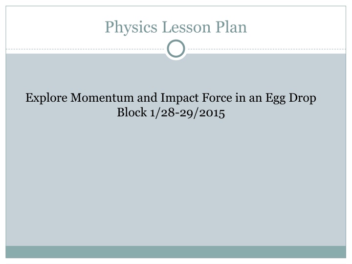 physics lesson plan