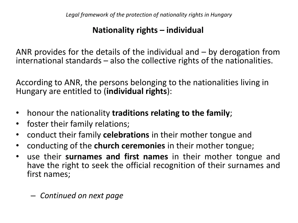 legal framework of the protection of nationality 10