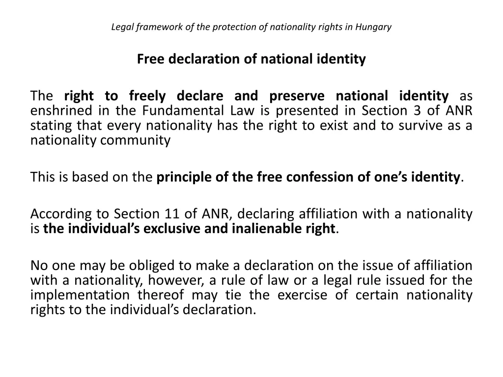 legal framework of the protection of nationality 14