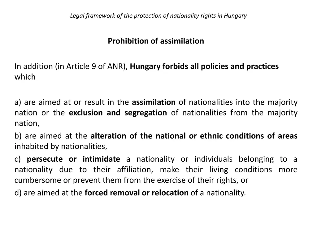 legal framework of the protection of nationality 18