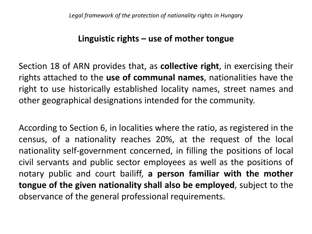 legal framework of the protection of nationality 23