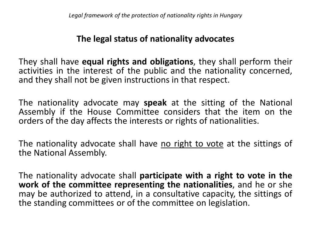 legal framework of the protection of nationality 31