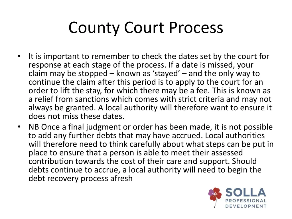 county court process