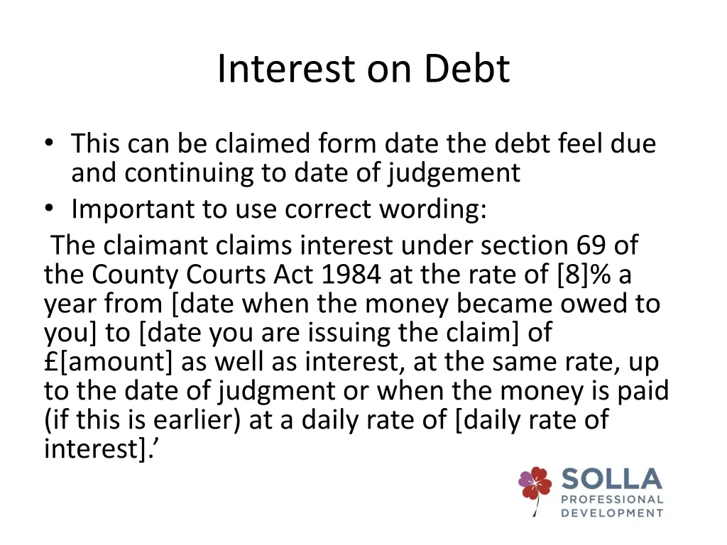 interest on debt