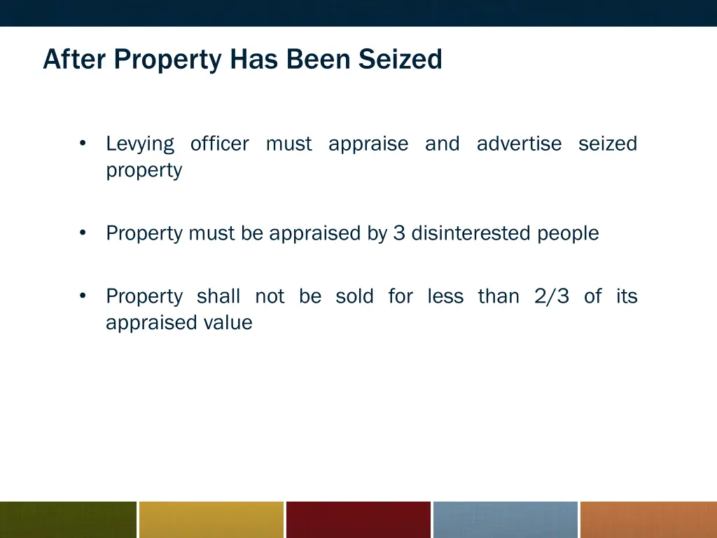 after property has been seized