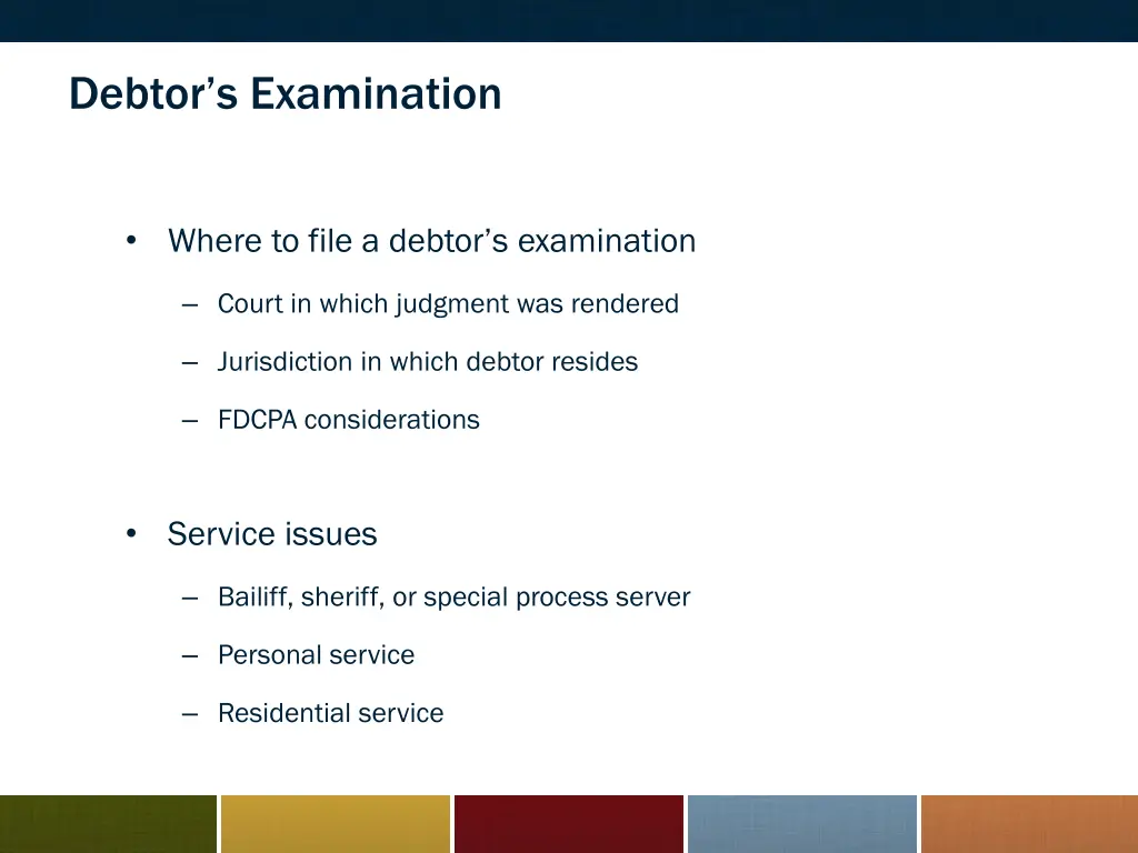 debtor s examination