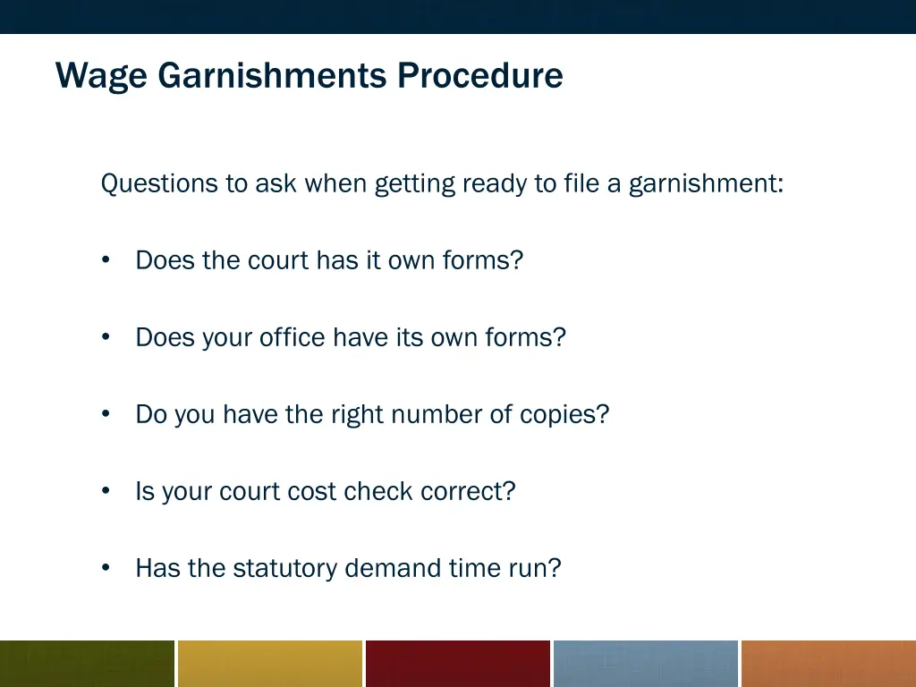 wage garnishments procedure 4